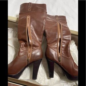 Lauren Conrad Abbott tall brown boots